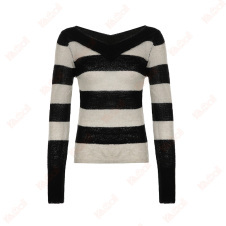 wide stripes slim vintage sweaters